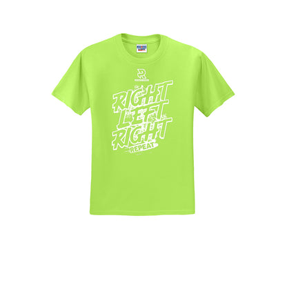 RIGHT LEFT RIGHT (White) - Short Sleeve Cotton Tee