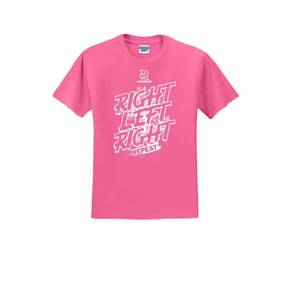 RIGHT LEFT RIGHT (White) - Short Sleeve Cotton Tee