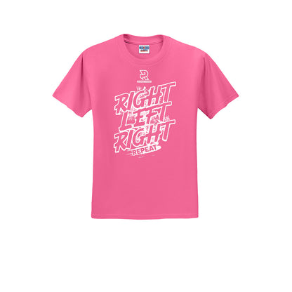 RIGHT LEFT RIGHT (White) - Short Sleeve Cotton Tee