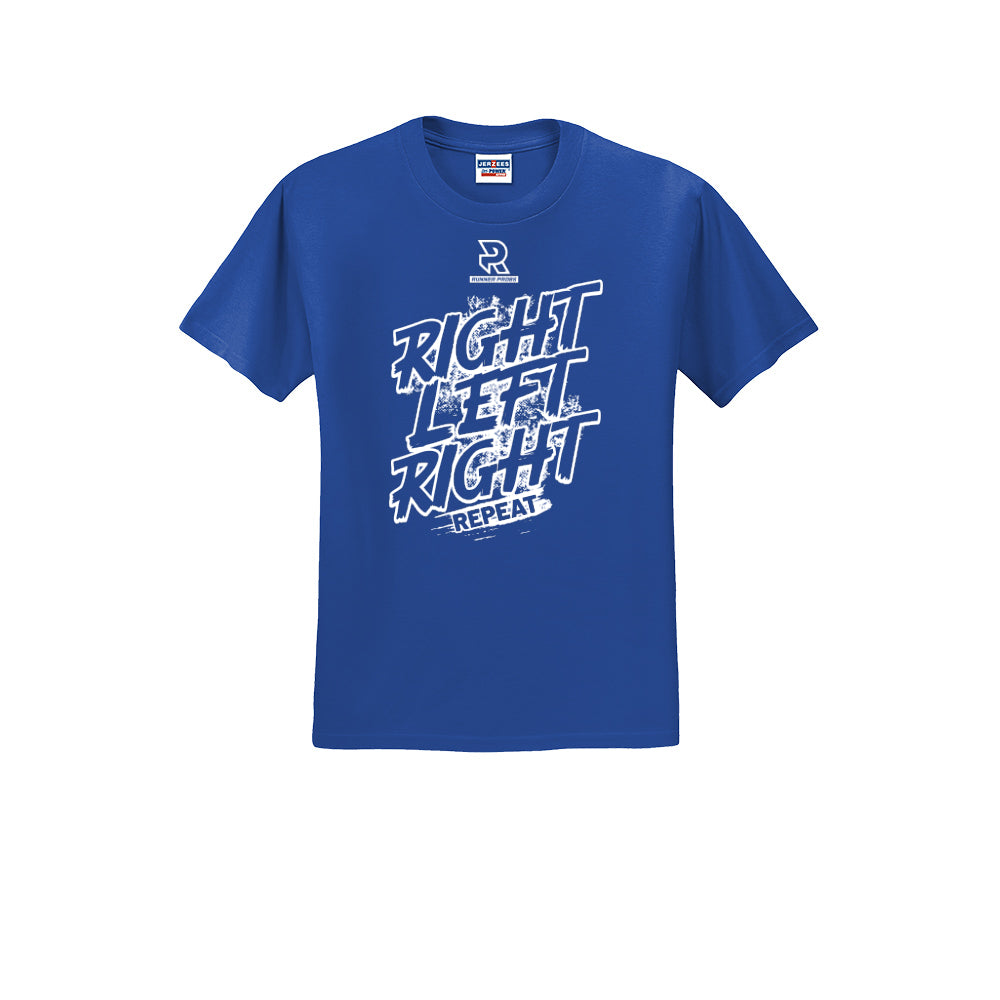 RIGHT LEFT RIGHT (White) - Short Sleeve Cotton Tee