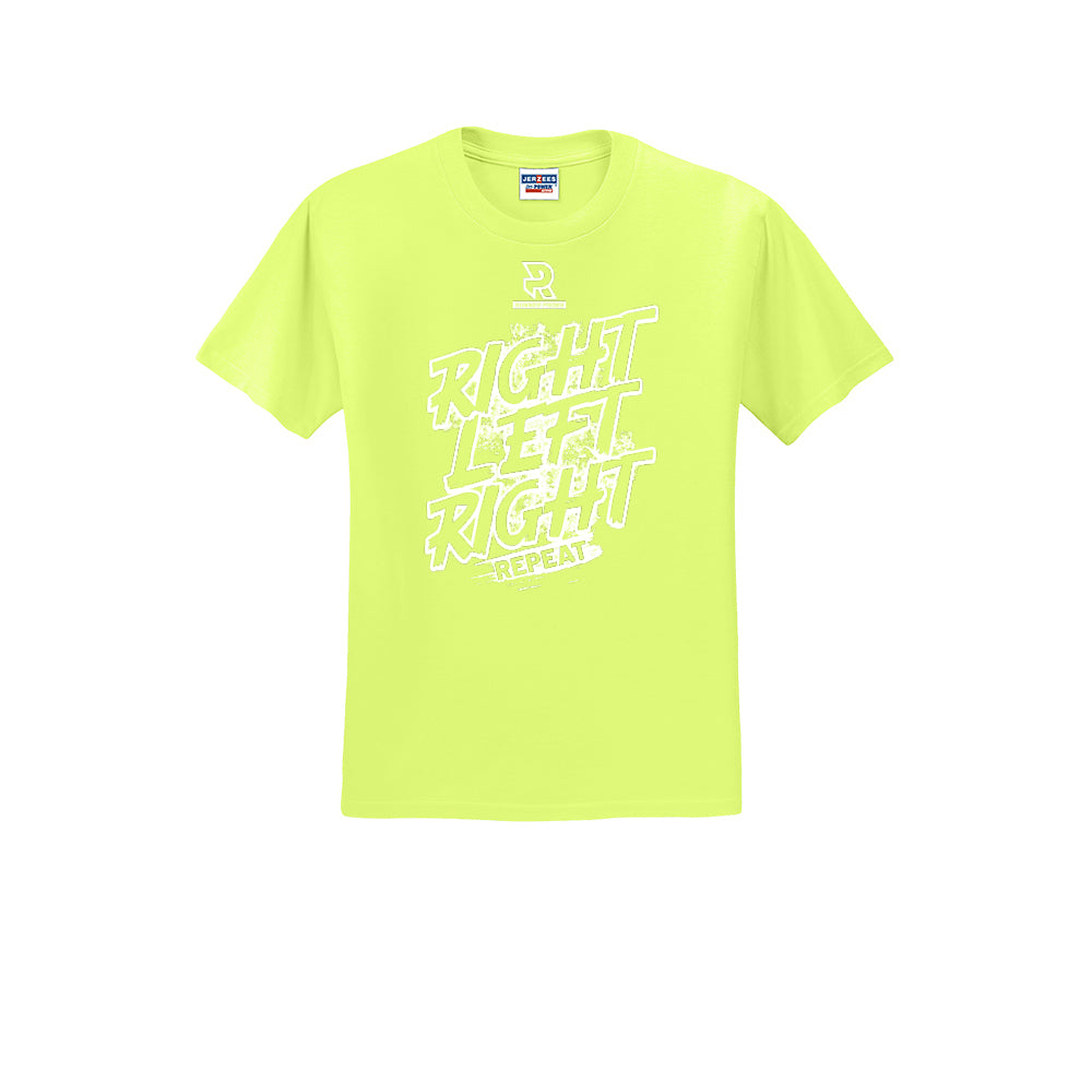 RIGHT LEFT RIGHT (White) - Short Sleeve Cotton Tee