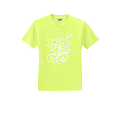 RIGHT LEFT RIGHT (White) - Short Sleeve Cotton Tee