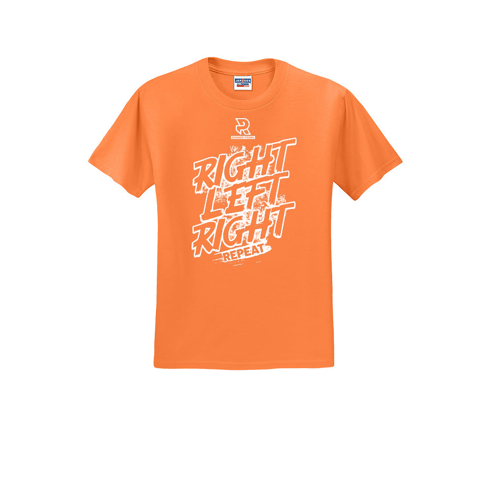 RIGHT LEFT RIGHT (White) - Short Sleeve Cotton Tee