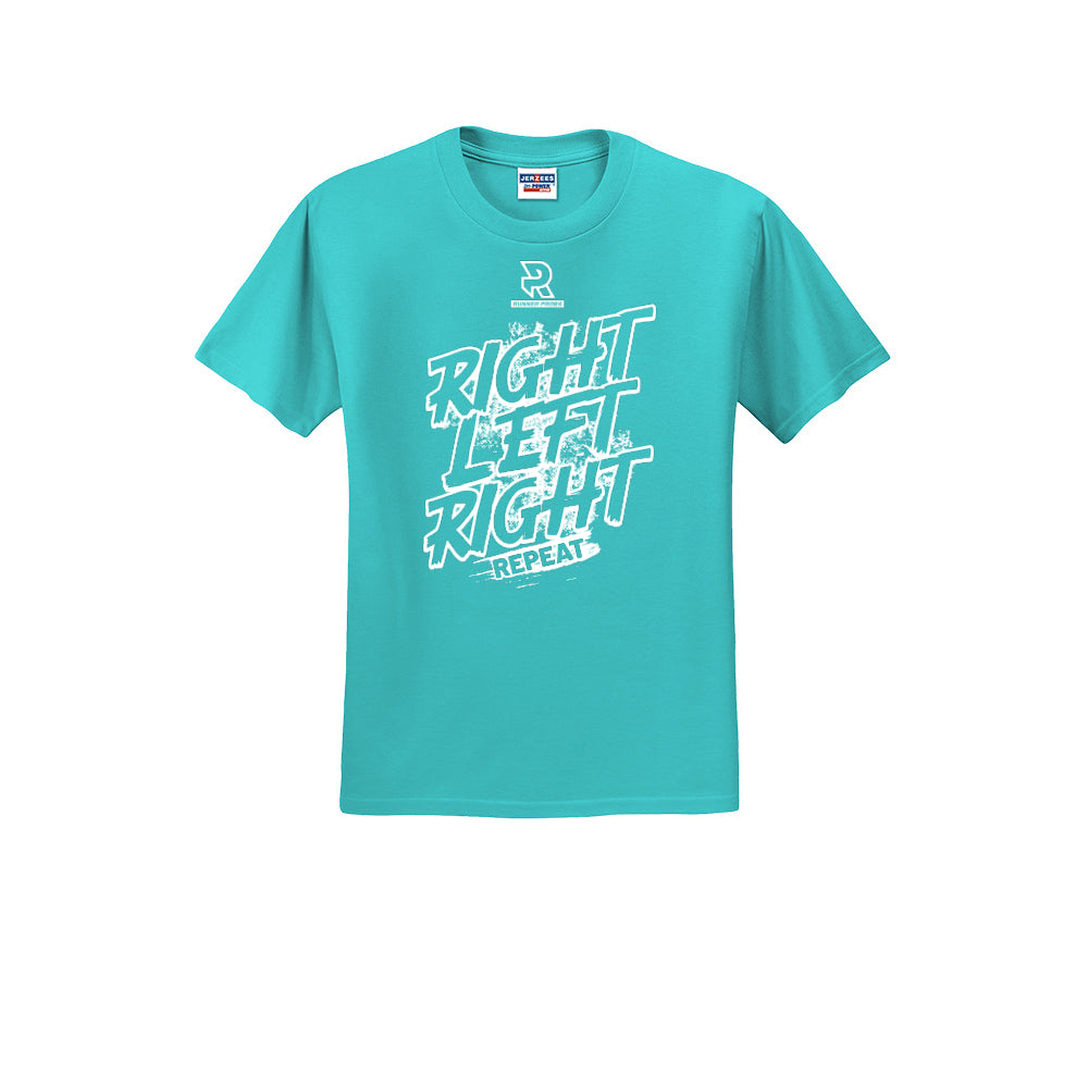 RIGHT LEFT RIGHT (White) - Short Sleeve 50/50 Tee