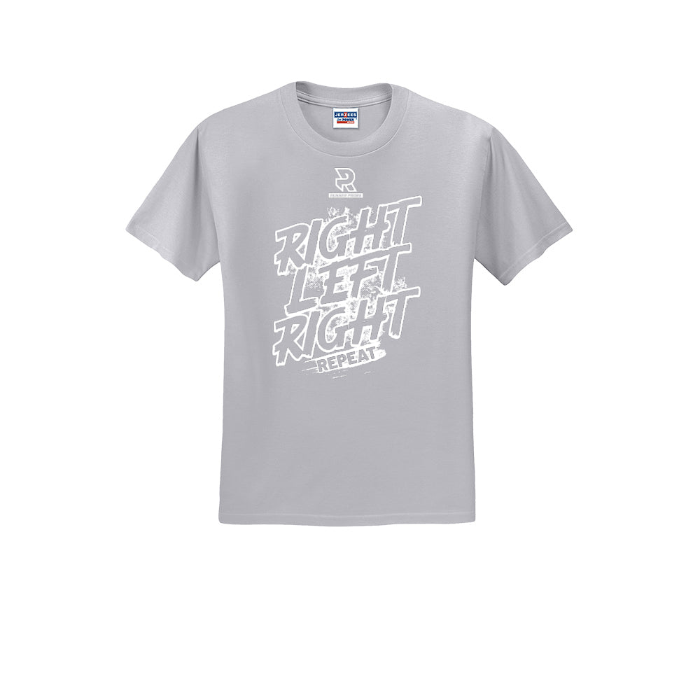 RIGHT LEFT RIGHT (White) - Short Sleeve Cotton Tee