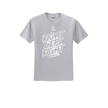 RIGHT LEFT RIGHT (White) - Short Sleeve Cotton Tee