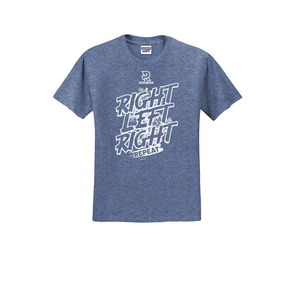 RIGHT LEFT RIGHT (White) - Short Sleeve Cotton Tee