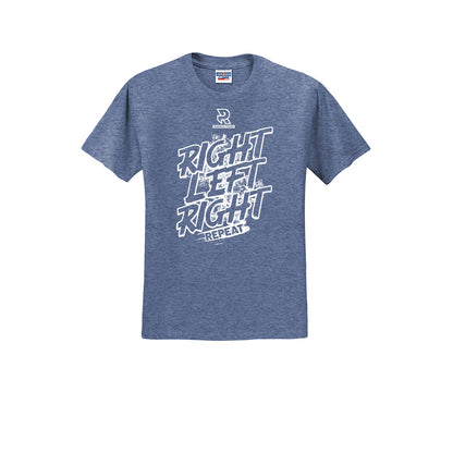 RIGHT LEFT RIGHT (White) - Short Sleeve Cotton Tee