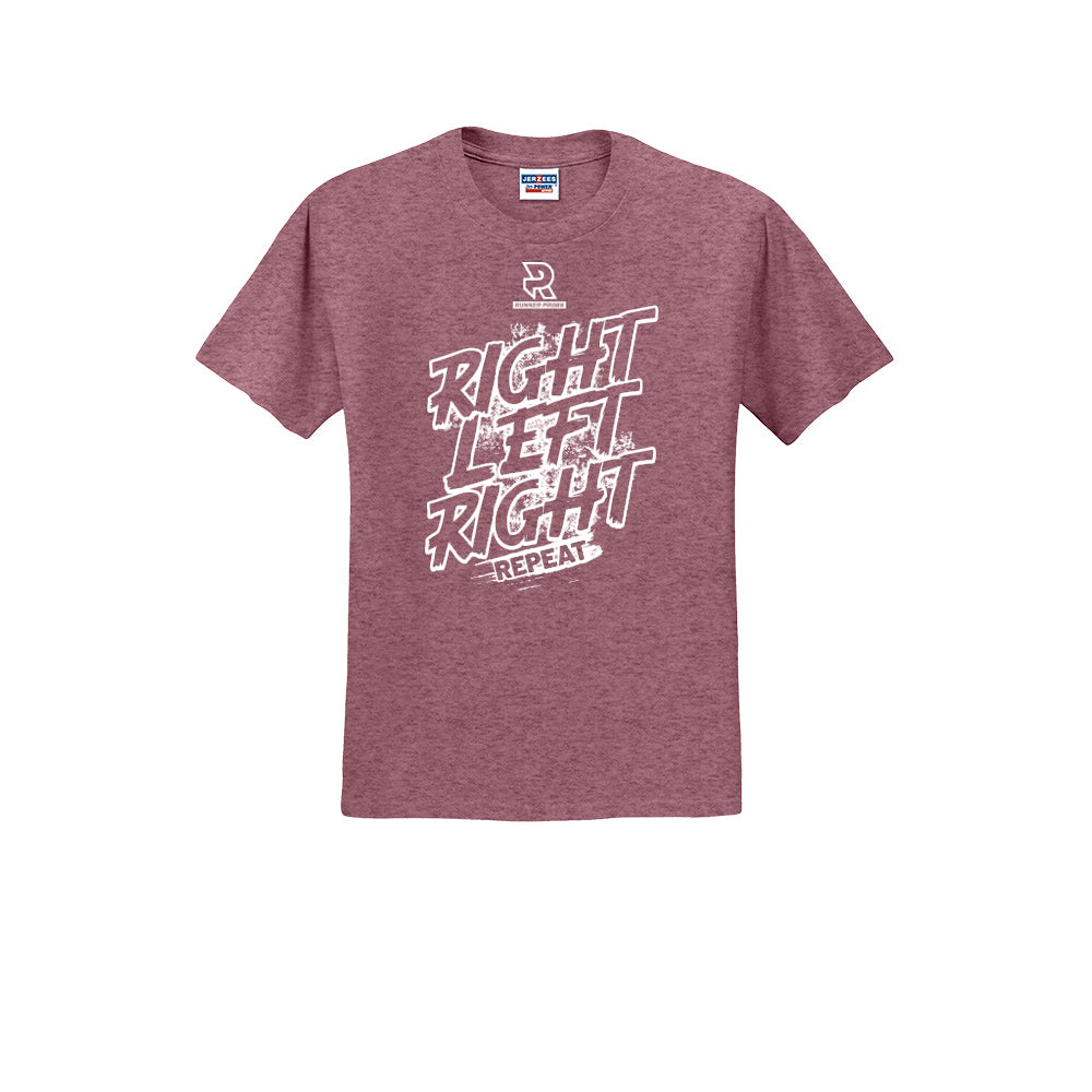RIGHT LEFT RIGHT (White) - Short Sleeve Cotton Tee