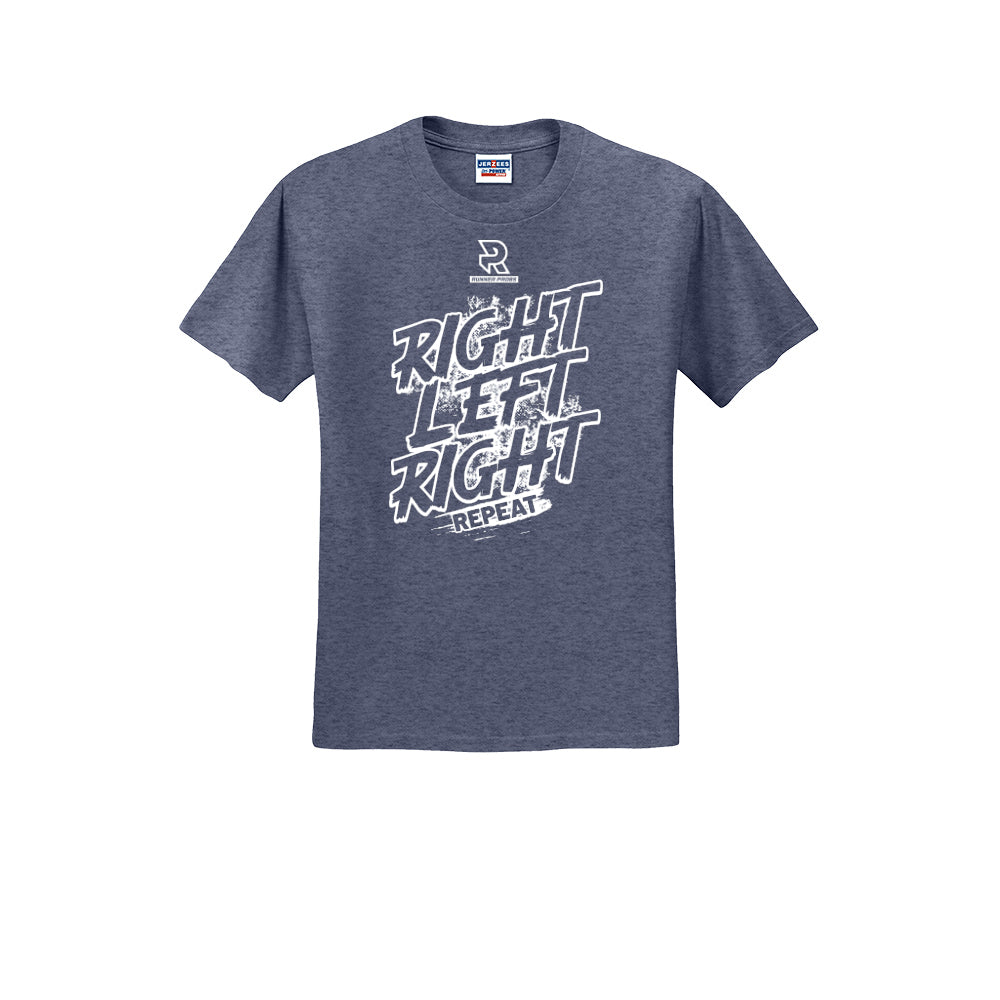 RIGHT LEFT RIGHT (White) - Short Sleeve Cotton Tee