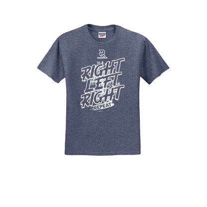 RIGHT LEFT RIGHT (White) - Short Sleeve Cotton Tee