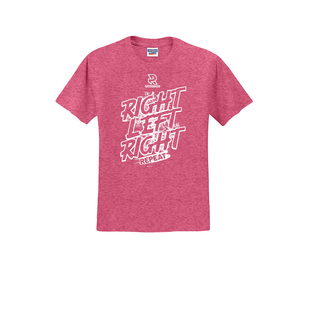 RIGHT LEFT RIGHT (White) - Short Sleeve Cotton Tee