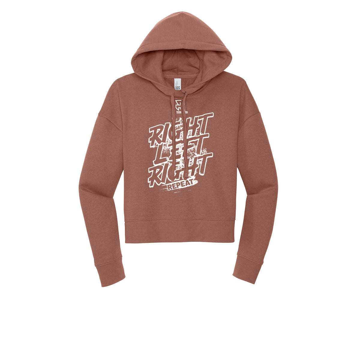 RIGHT LEFT RIGHT (White) - Womens Fleece Hoodie