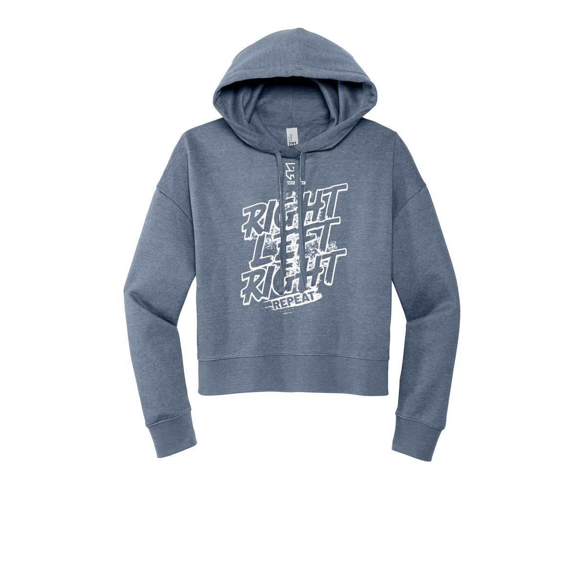 RIGHT LEFT RIGHT (White) - Womens Fleece Hoodie