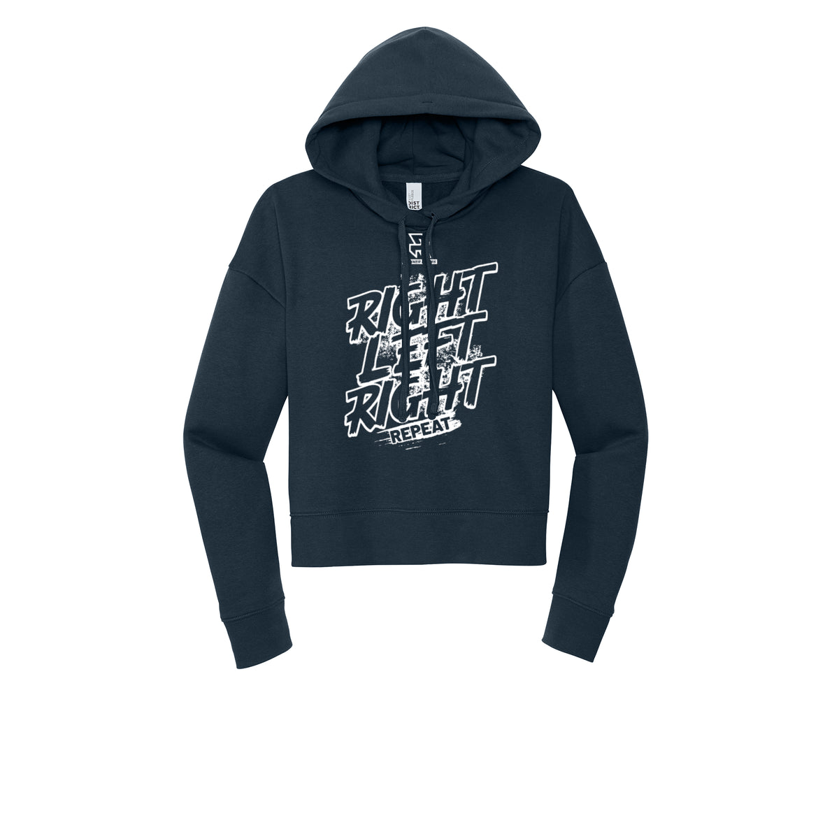 RIGHT LEFT RIGHT (White) - Womens Fleece Hoodie