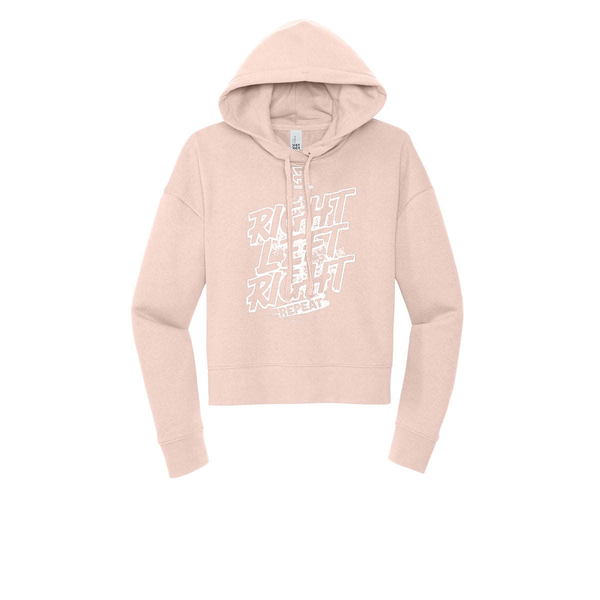 RIGHT LEFT RIGHT (White) - Womens Fleece Hoodie