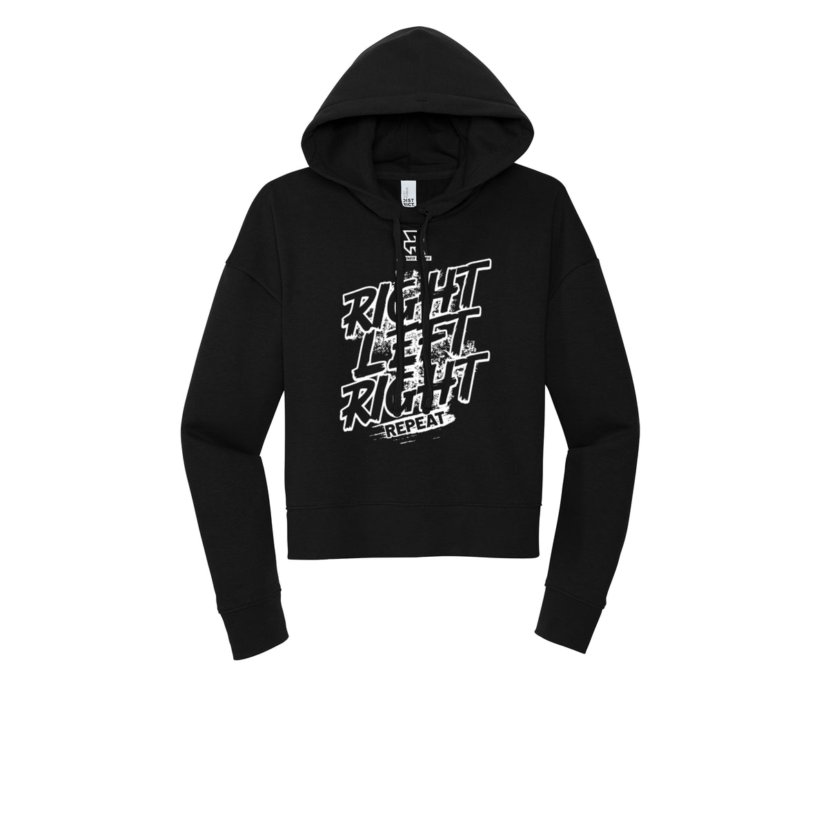 RIGHT LEFT RIGHT (White) - Womens Fleece Hoodie