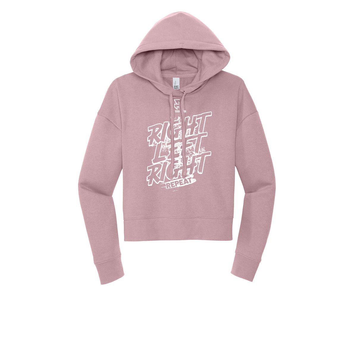 RIGHT LEFT RIGHT (White) - Womens Fleece Hoodie