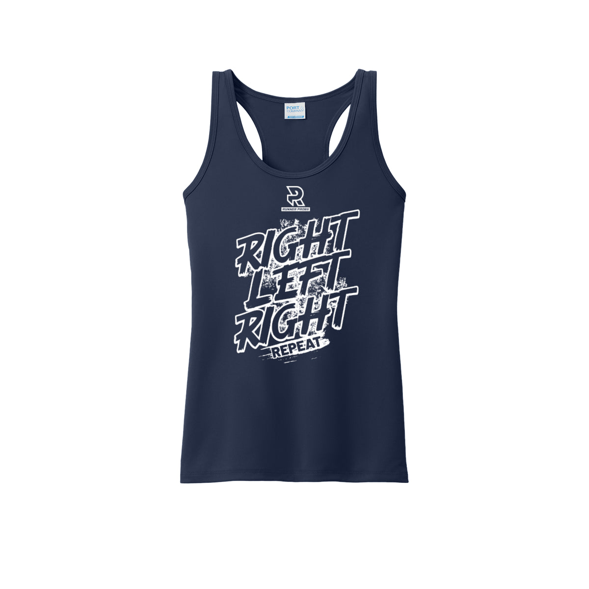 RIGHT LEFT RIGHT (White) - Womens Performance Tank
