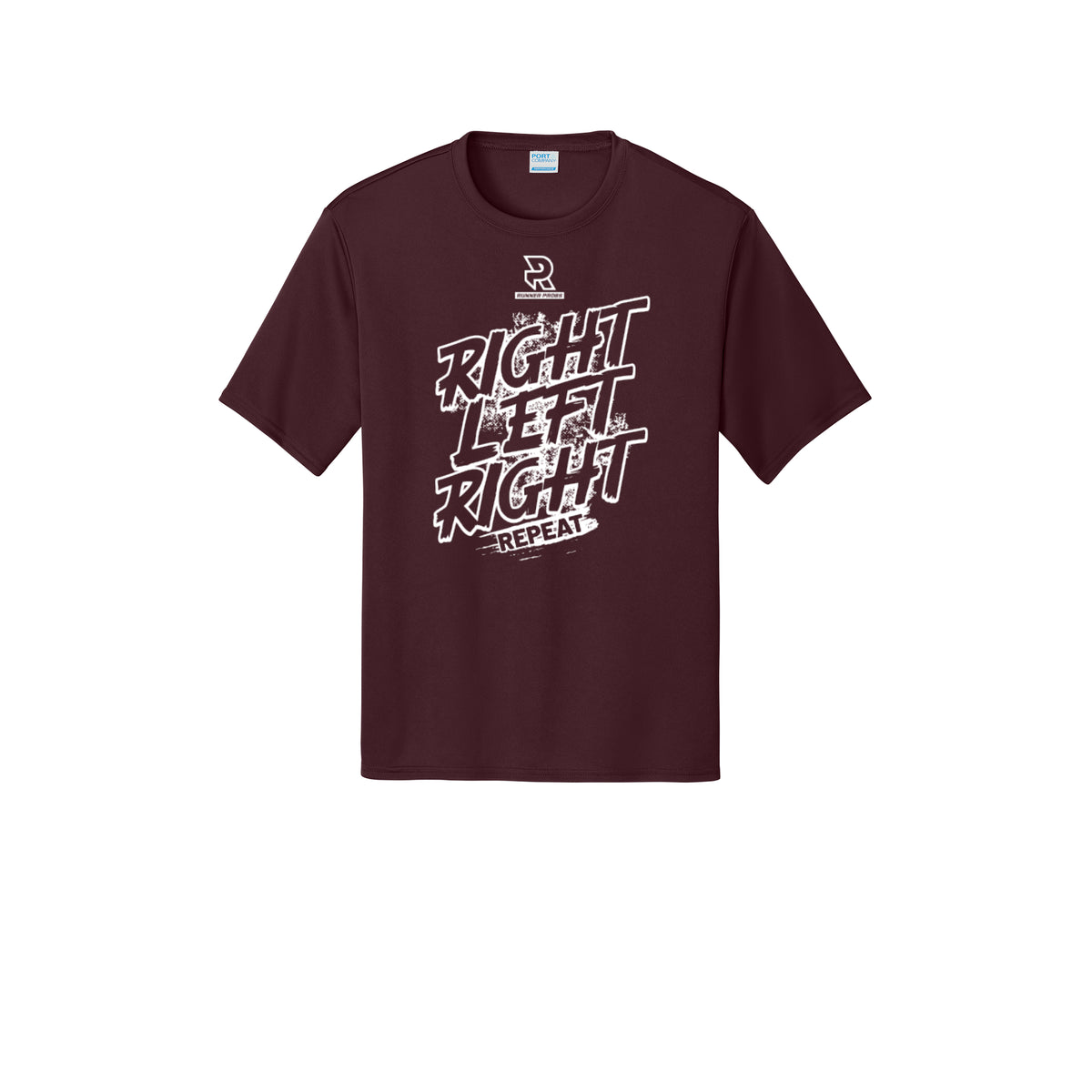 RIGHT LEFT RIGHT (White) - Short Sleeve Performance Tee