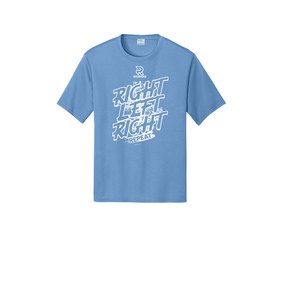 RIGHT LEFT RIGHT (White) - Short Sleeve Performance Tee