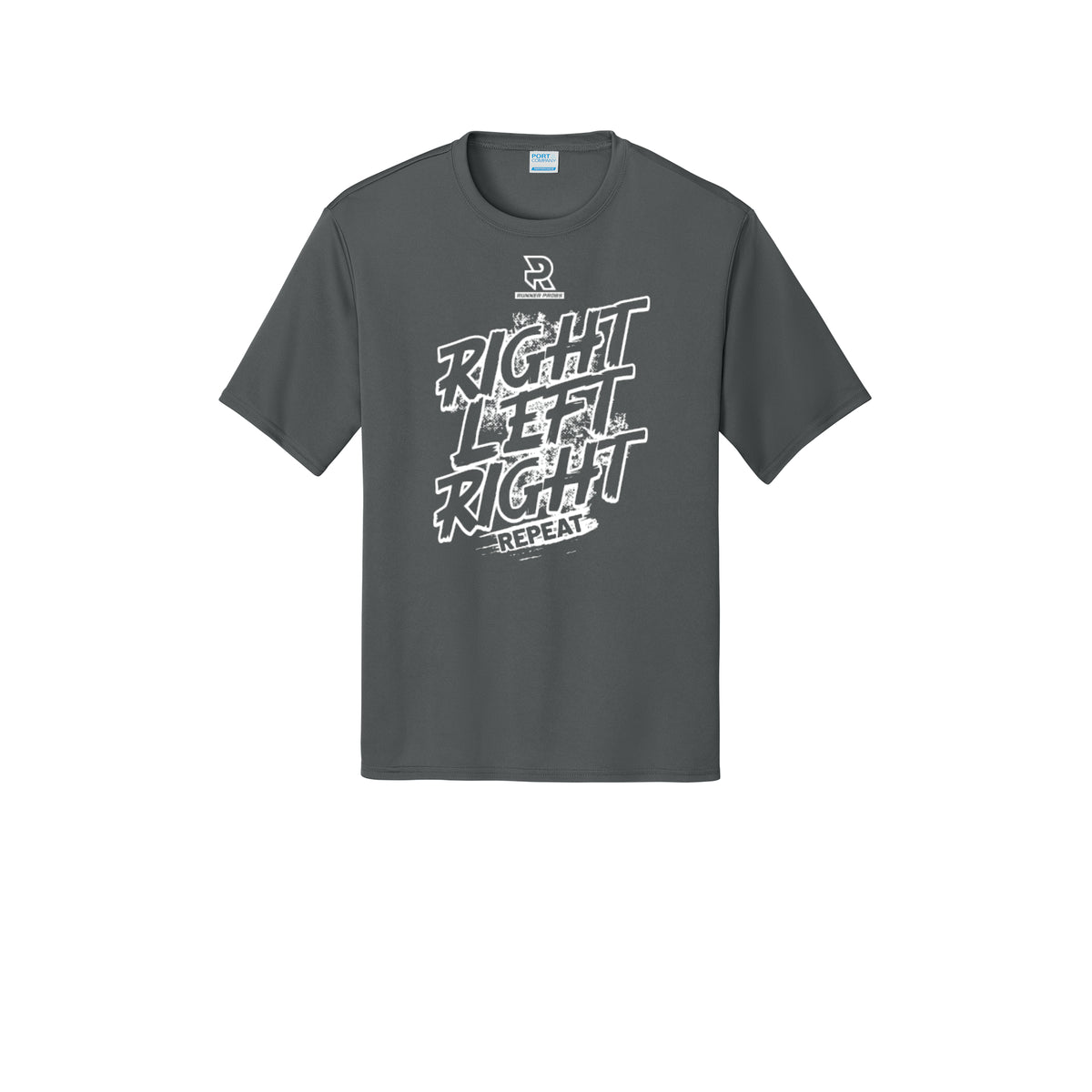 RIGHT LEFT RIGHT (White) - Short Sleeve Performance Tee
