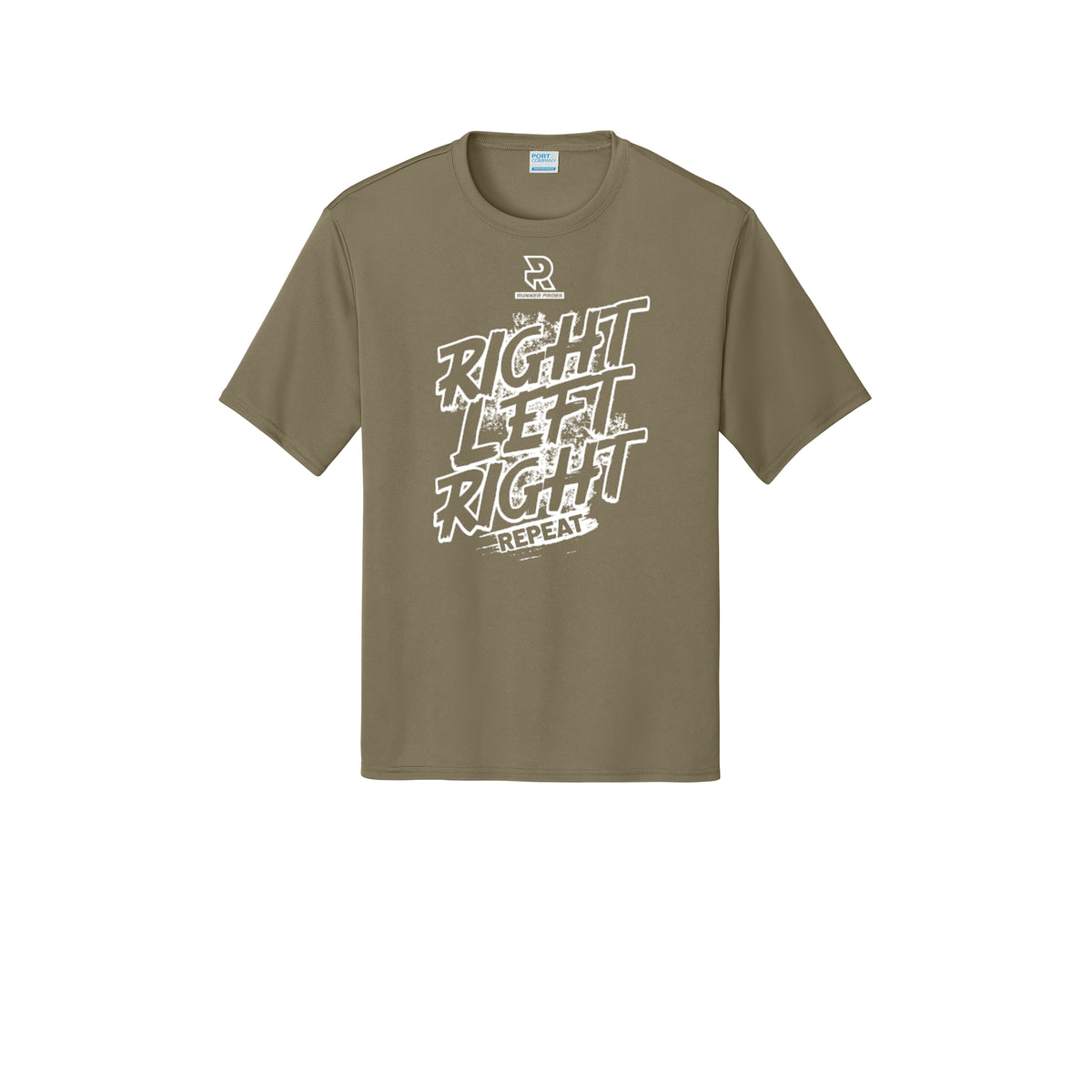 RIGHT LEFT RIGHT (White) - Short Sleeve Performance Tee