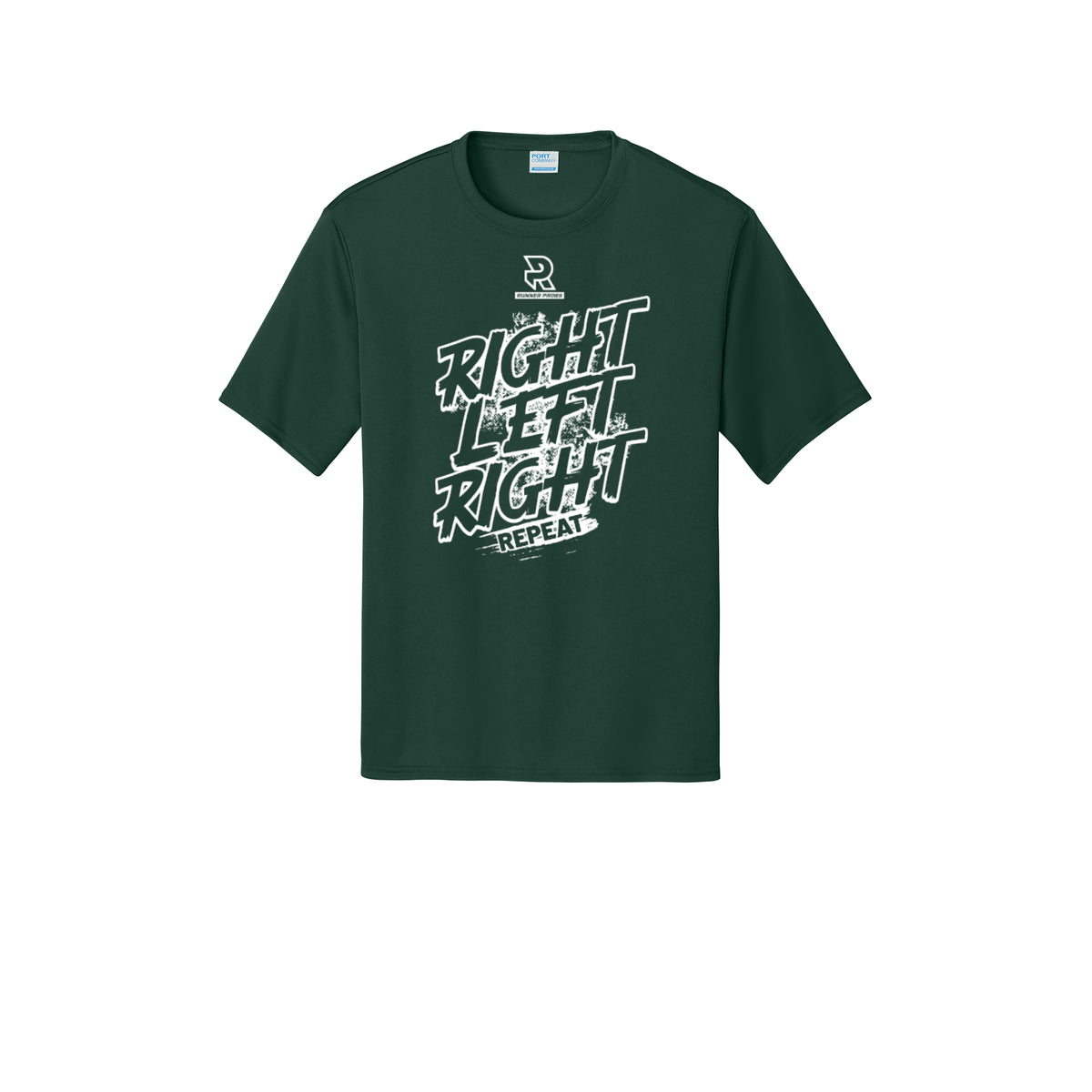 RIGHT LEFT RIGHT (White) - Short Sleeve Performance Tee