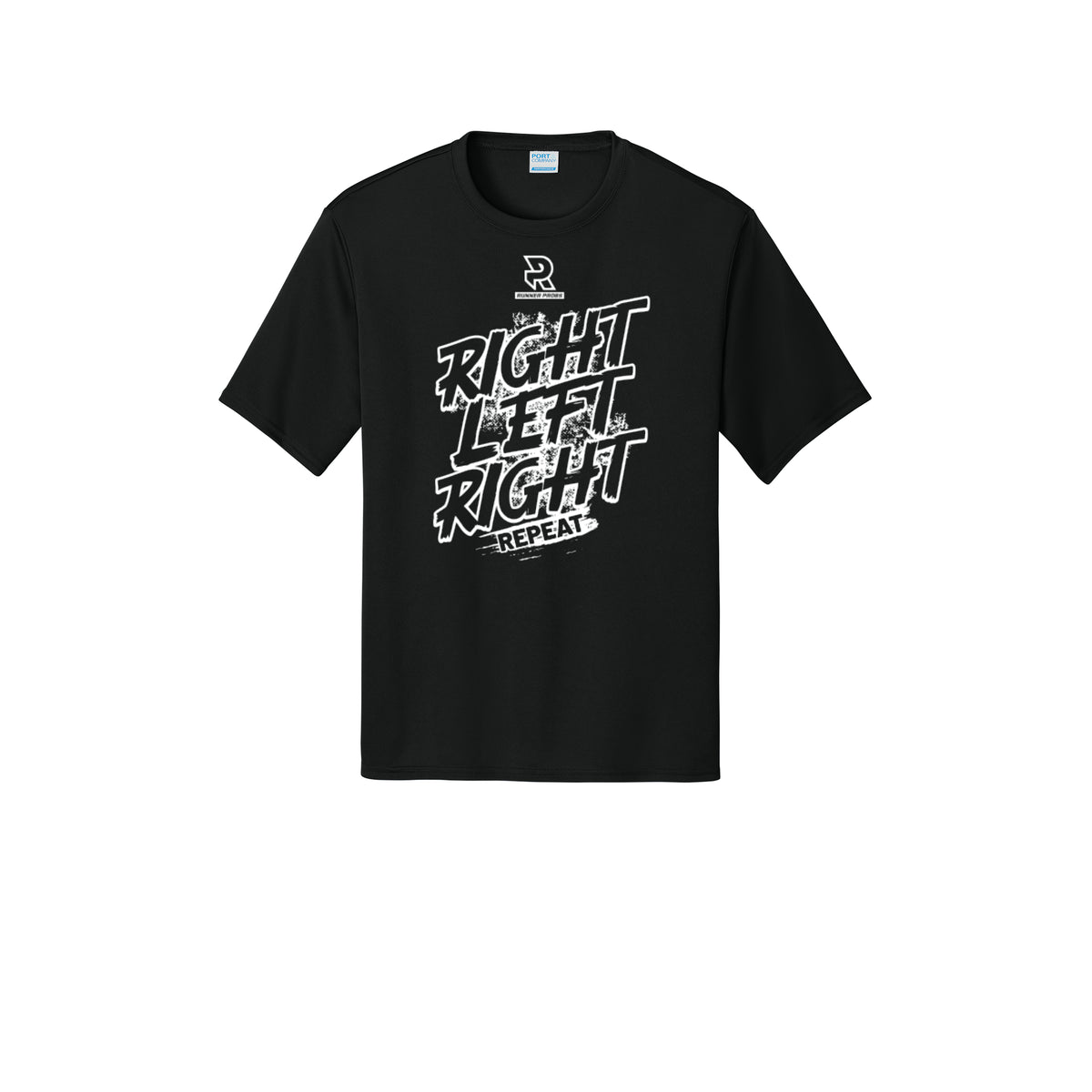 RIGHT LEFT RIGHT (White) - Short Sleeve Performance Tee