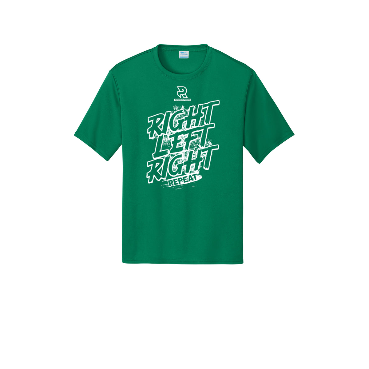 RIGHT LEFT RIGHT (White) - Short Sleeve Performance Tee