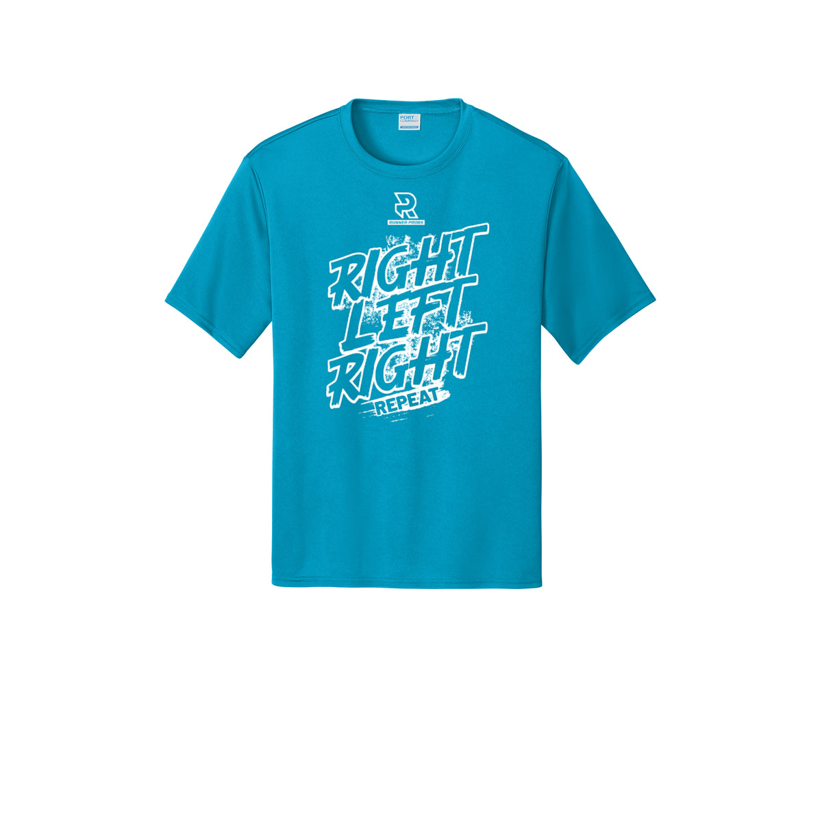 RIGHT LEFT RIGHT (White) - Short Sleeve Performance Tee