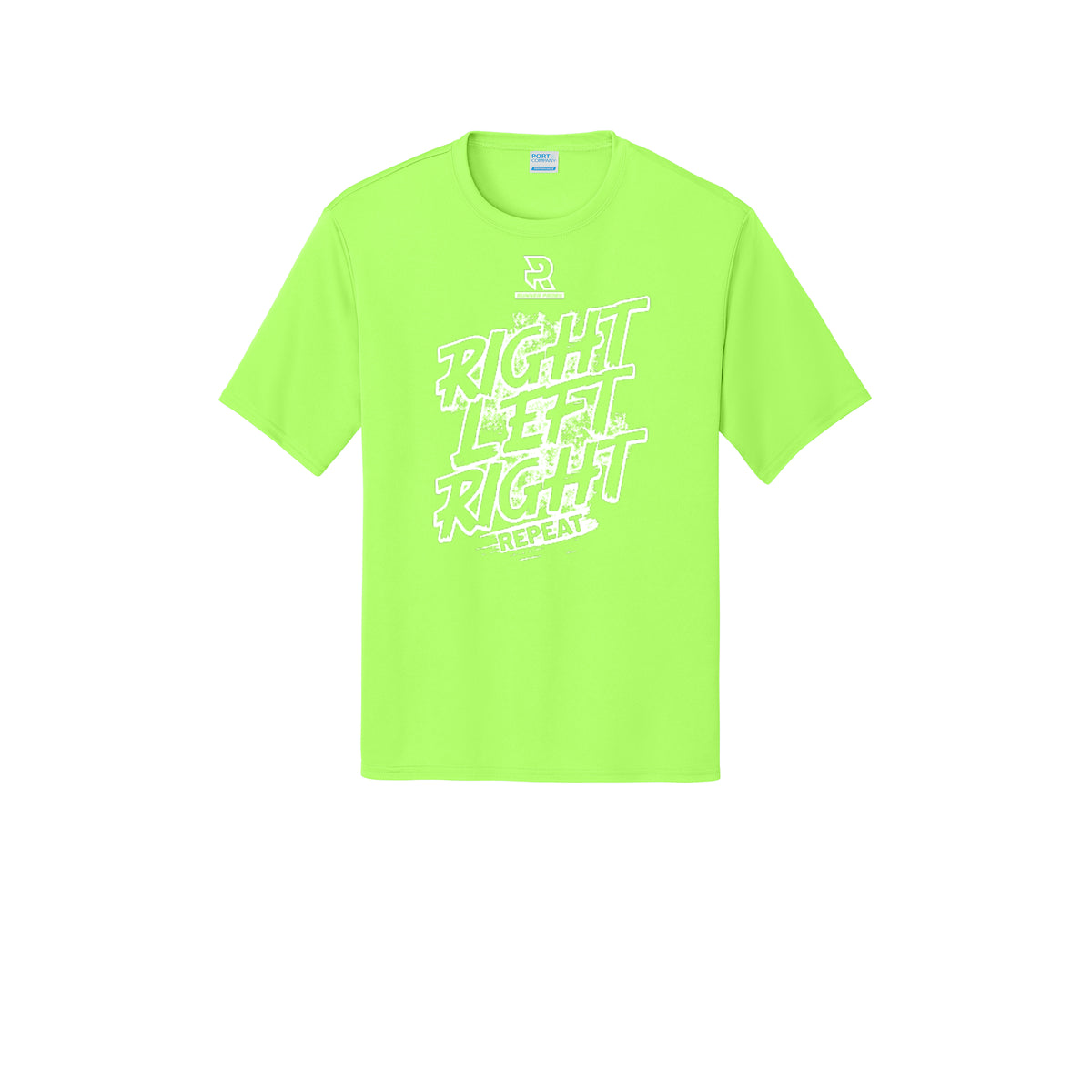 RIGHT LEFT RIGHT (White) - Short Sleeve Performance Tee