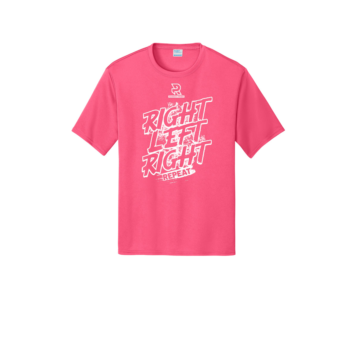 RIGHT LEFT RIGHT (White) - Short Sleeve Performance Tee