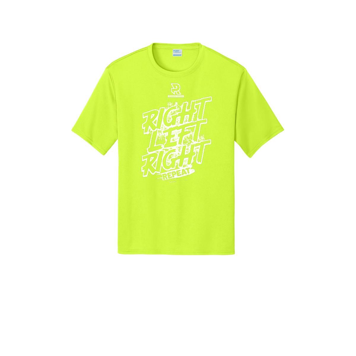 RIGHT LEFT RIGHT (White) - Short Sleeve Performance Tee