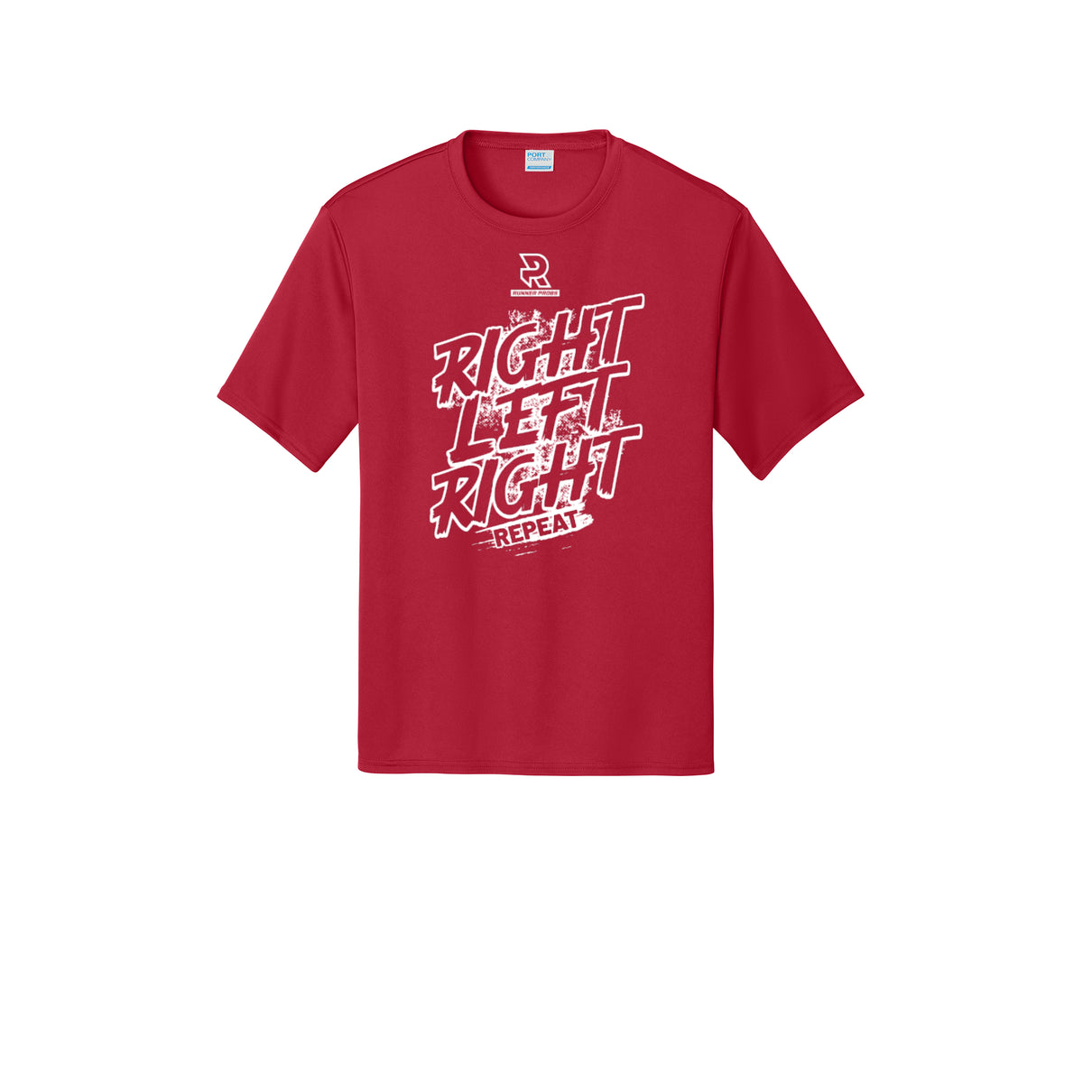 RIGHT LEFT RIGHT (White) - Short Sleeve Performance Tee