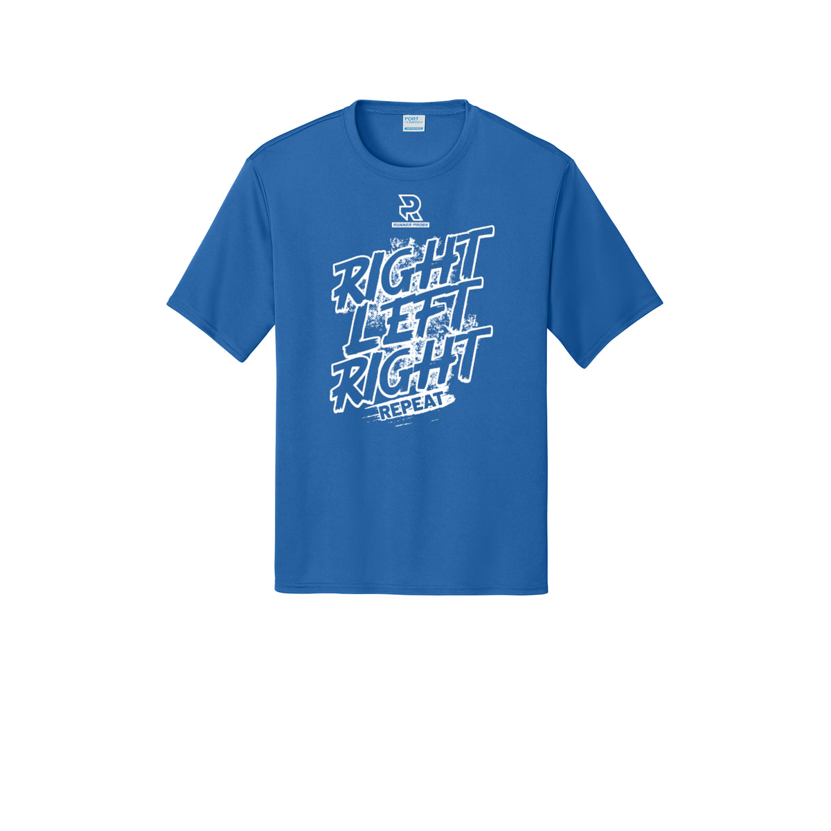 RIGHT LEFT RIGHT (White) - Short Sleeve Performance Tee