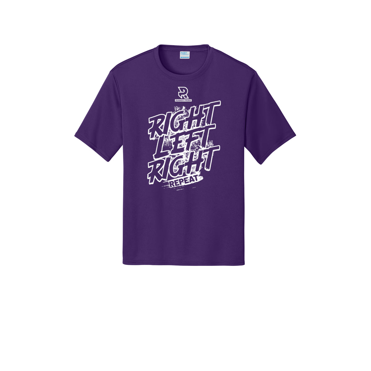 RIGHT LEFT RIGHT (White) - Short Sleeve Performance Tee