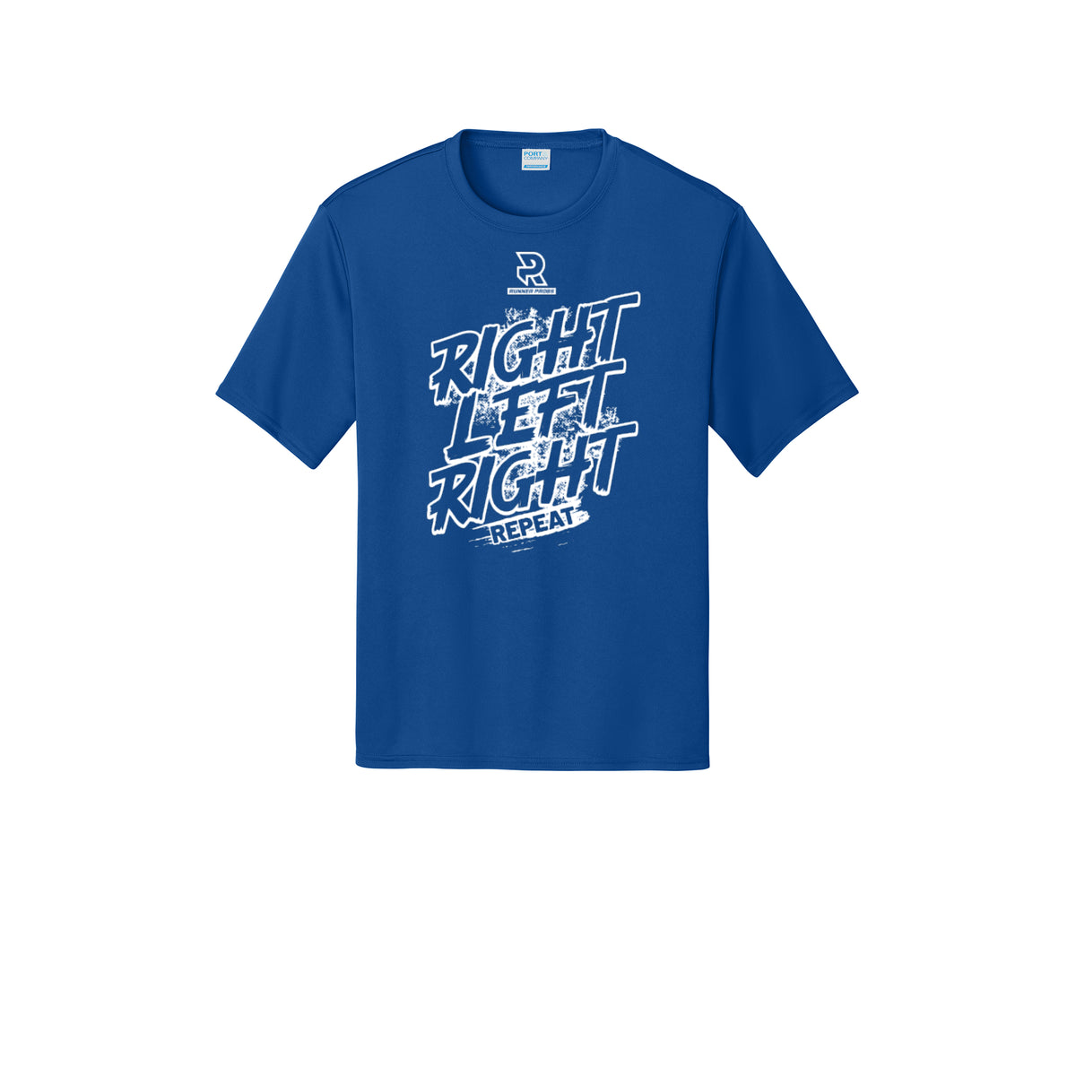RIGHT LEFT RIGHT (White) - Short Sleeve Performance Tee