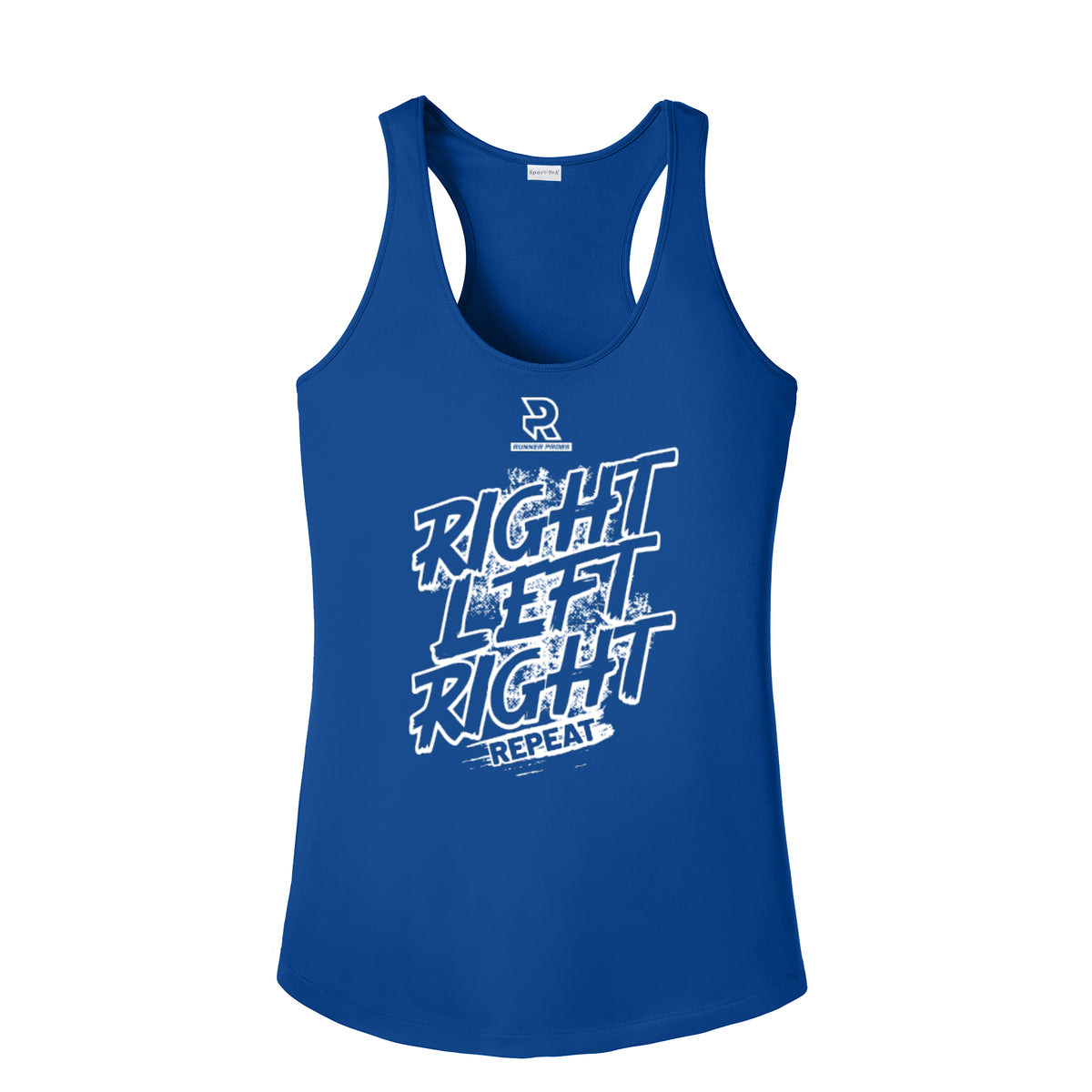 RIGHT LEFT RIGHT (White) - Womens Competitor Racerback Tank