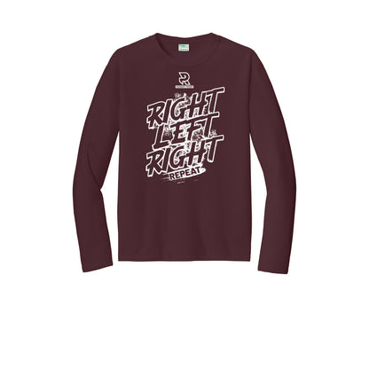 RIGHT LEFT RIGHT (White) - Long Sleeve Performance Tee