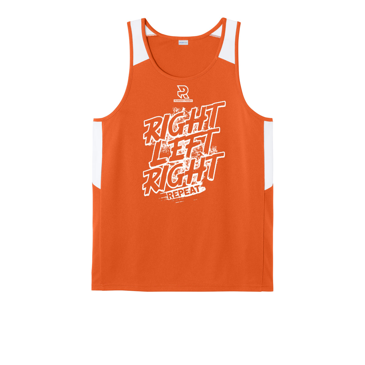 RIGHT LEFT RIGHT (White) - Mens Club Track Tank