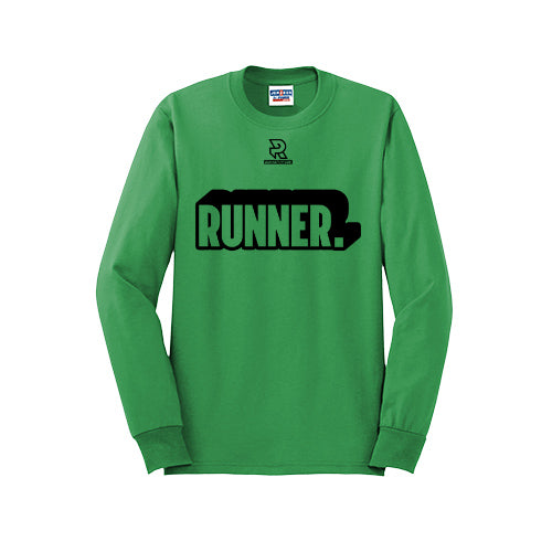 RUNNER DNA (Black) - Long Sleeve 50/50 Tee