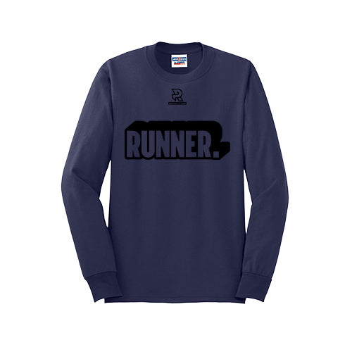 RUNNER DNA (Black) - Long Sleeve 50/50 Tee