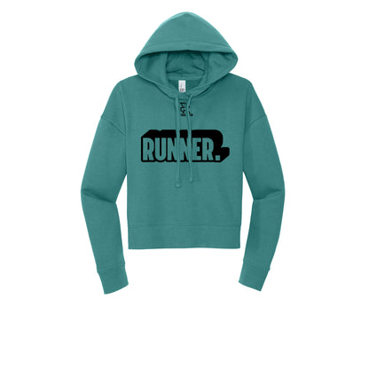 RUNNER DNA (Black) - Womens Fleece Hoodie
