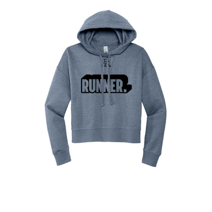 RUNNER DNA (Black) - Womens Fleece Hoodie