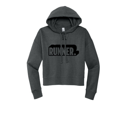 RUNNER DNA (Black) - Womens Fleece Hoodie