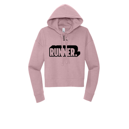 RUNNER DNA (Black) - Womens Fleece Hoodie