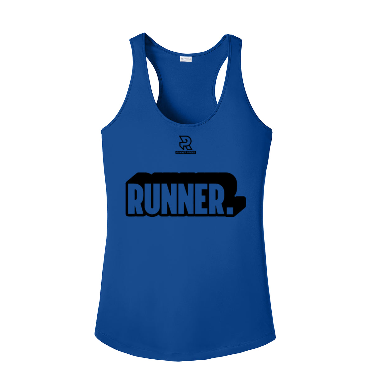 RUNNER DNA (Black) - Womens Competitor Racerback Tank