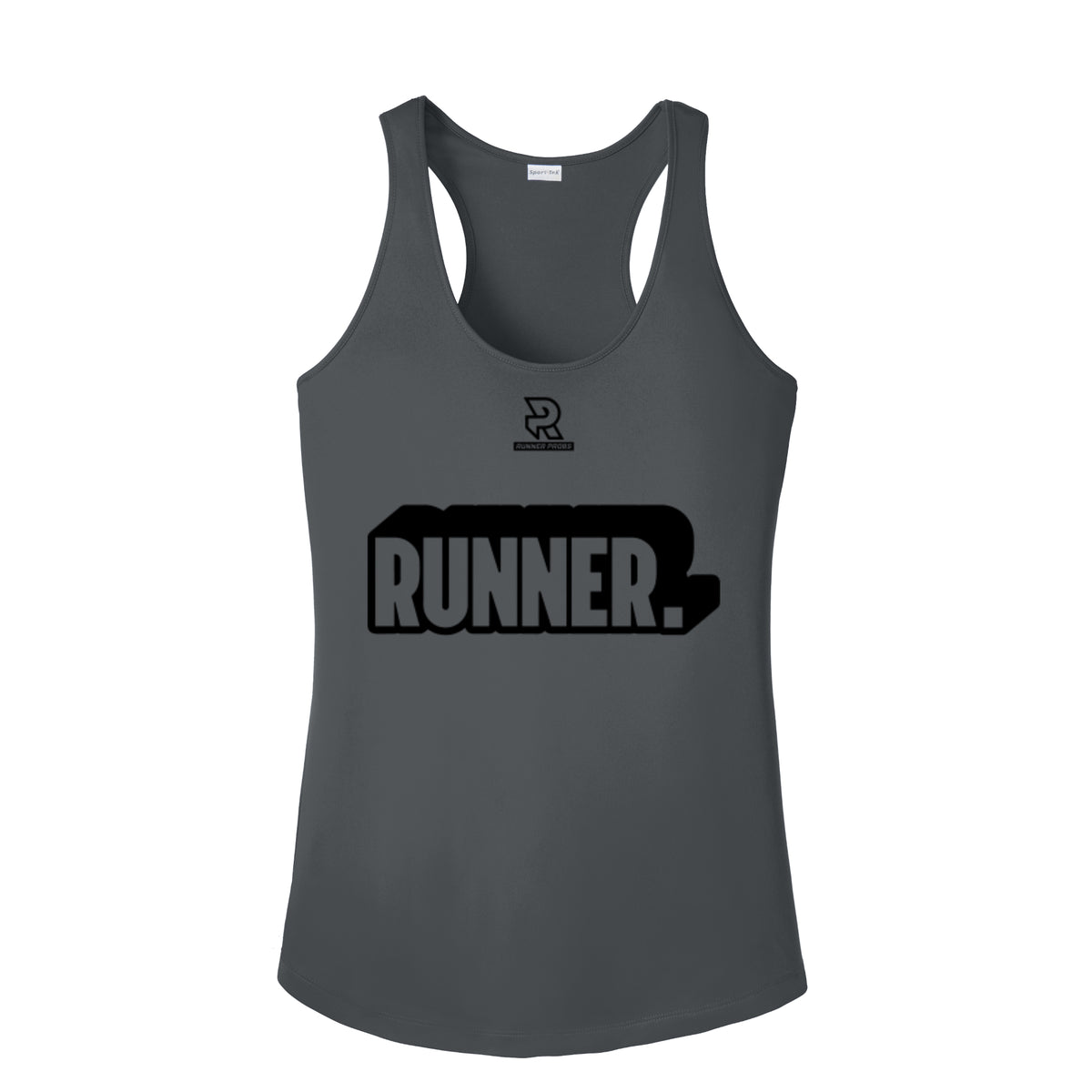RUNNER DNA (Black) - Womens Competitor Racerback Tank