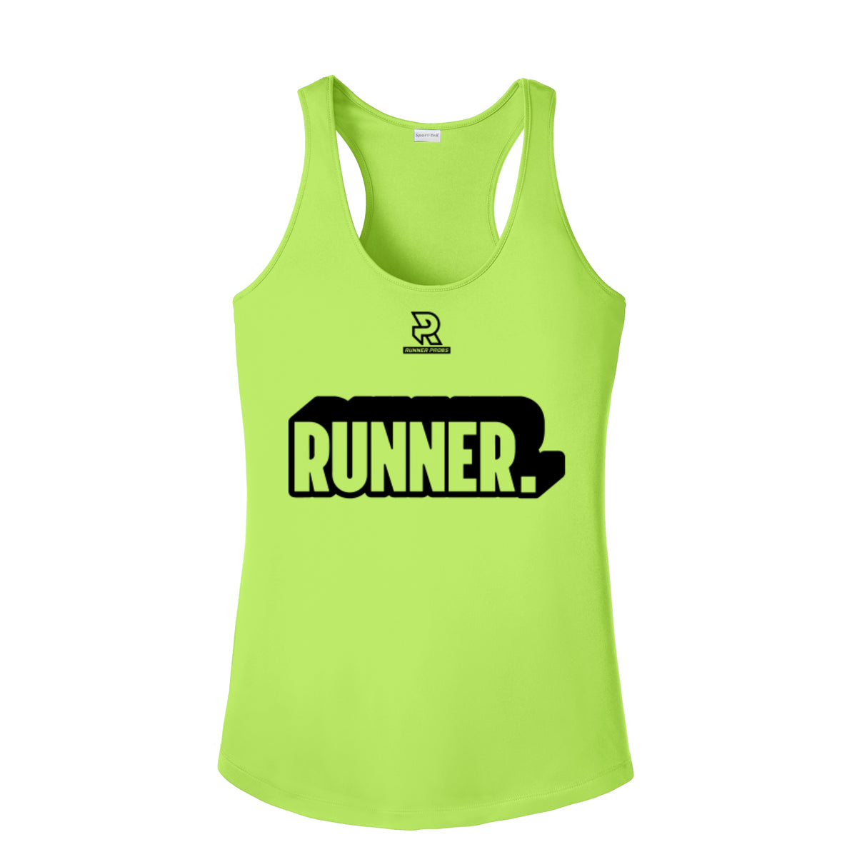 RUNNER DNA (Black) - Womens Competitor Racerback Tank